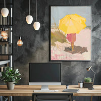 Sunny Beach Day Escape in Artistic Poster PosterGoat