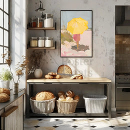 Sunny Beach Day Escape in Artistic Poster PosterGoat