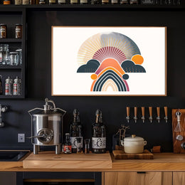 Sunrise Geometric Abstract Art Poster - Abstract or Artistic Poster PosterGoat