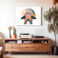 Sunrise Geometric Abstract Art Poster - Abstract or Artistic Poster PosterGoat