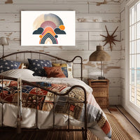 Sunrise Geometric Abstract Art Poster - Abstract or Artistic Poster PosterGoat