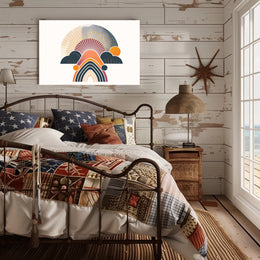 Sunrise Geometric Abstract Art Poster - Abstract or Artistic Poster PosterGoat