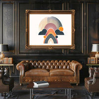 Sunrise Geometric Abstract Art Poster - Abstract or Artistic Poster PosterGoat
