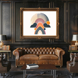 Sunrise Geometric Abstract Art Poster - Abstract or Artistic Poster PosterGoat