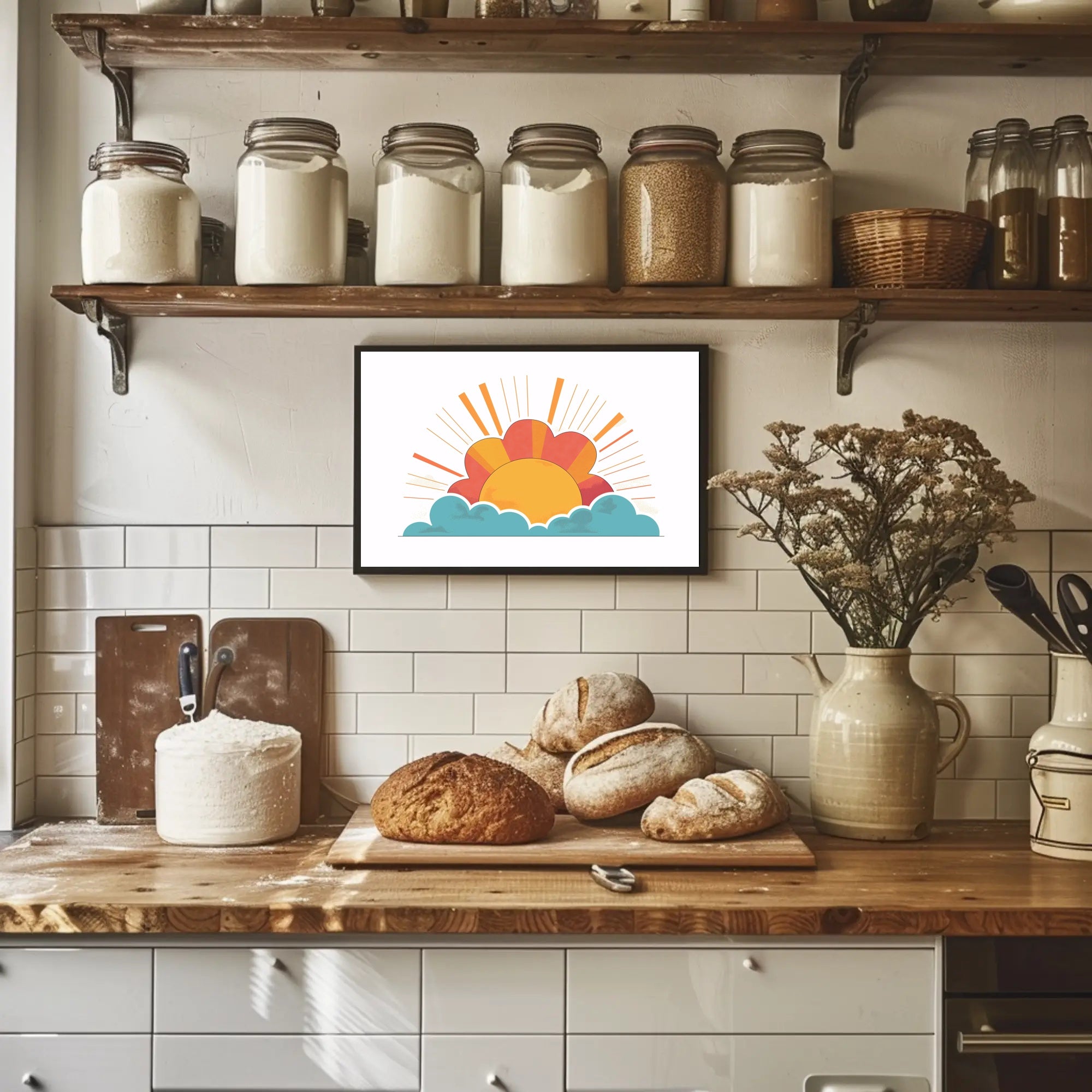Sunrise Radiance: Inspirational Art Poster PosterGoat