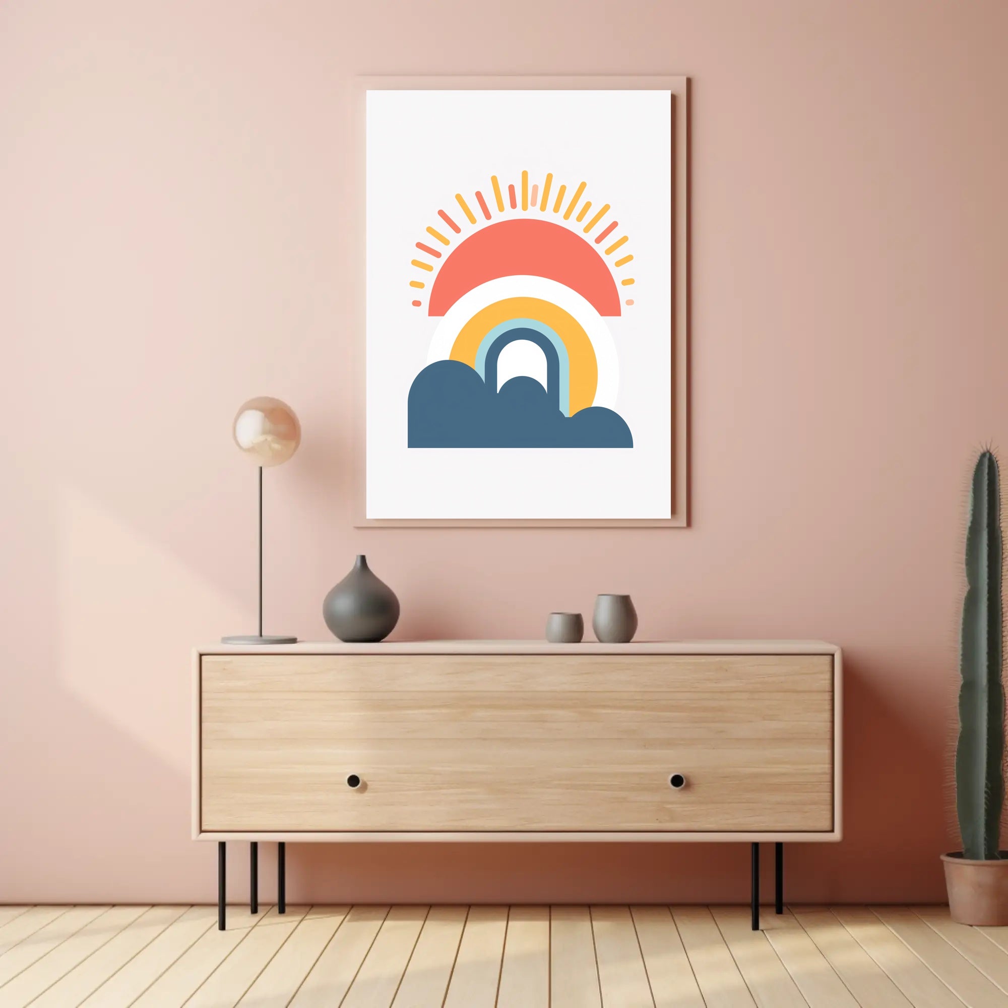 Sunrise Vibes: Minimalist Modern Art Print - Artistic Poster PosterGoat