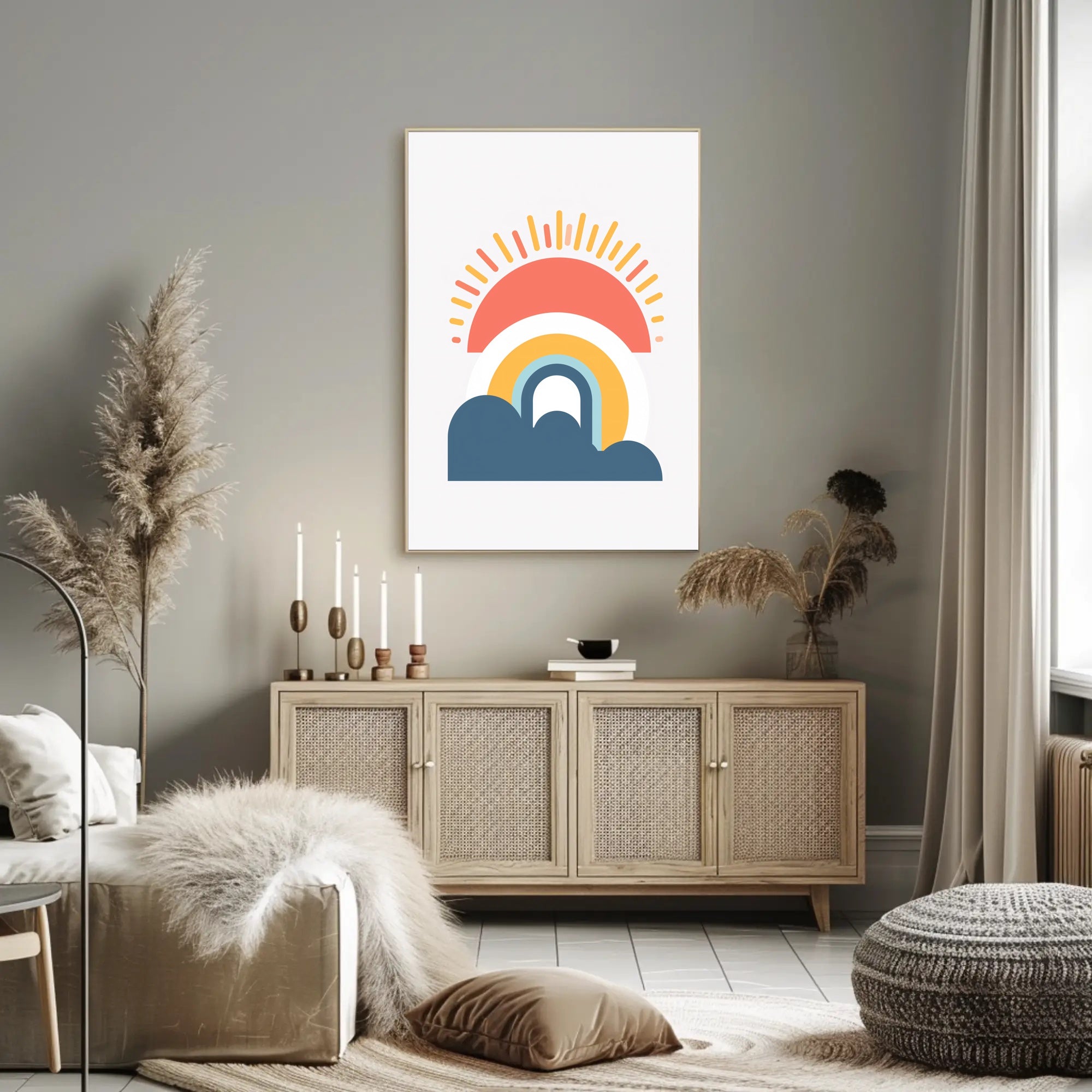 Sunrise Vibes: Minimalist Modern Art Print - Artistic Poster PosterGoat