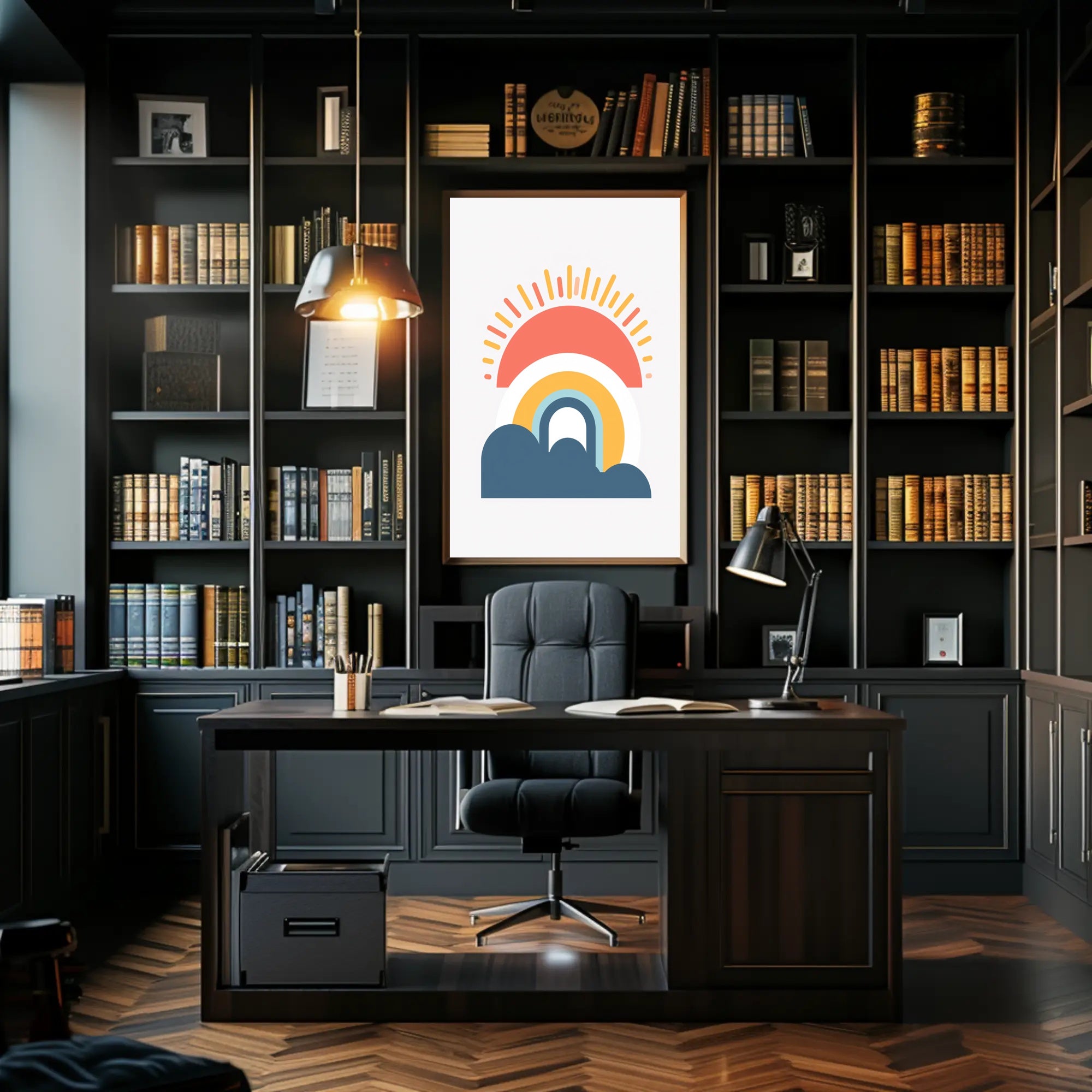 Sunrise Vibes: Minimalist Modern Art Print - Artistic Poster PosterGoat