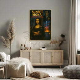Sunset Mona Noir Thriller Retro Movie Pop Culture Poster PosterGoat