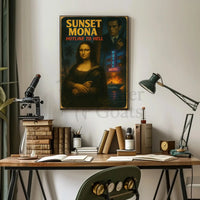 Sunset Mona Noir Thriller Retro Movie Pop Culture Poster PosterGoat