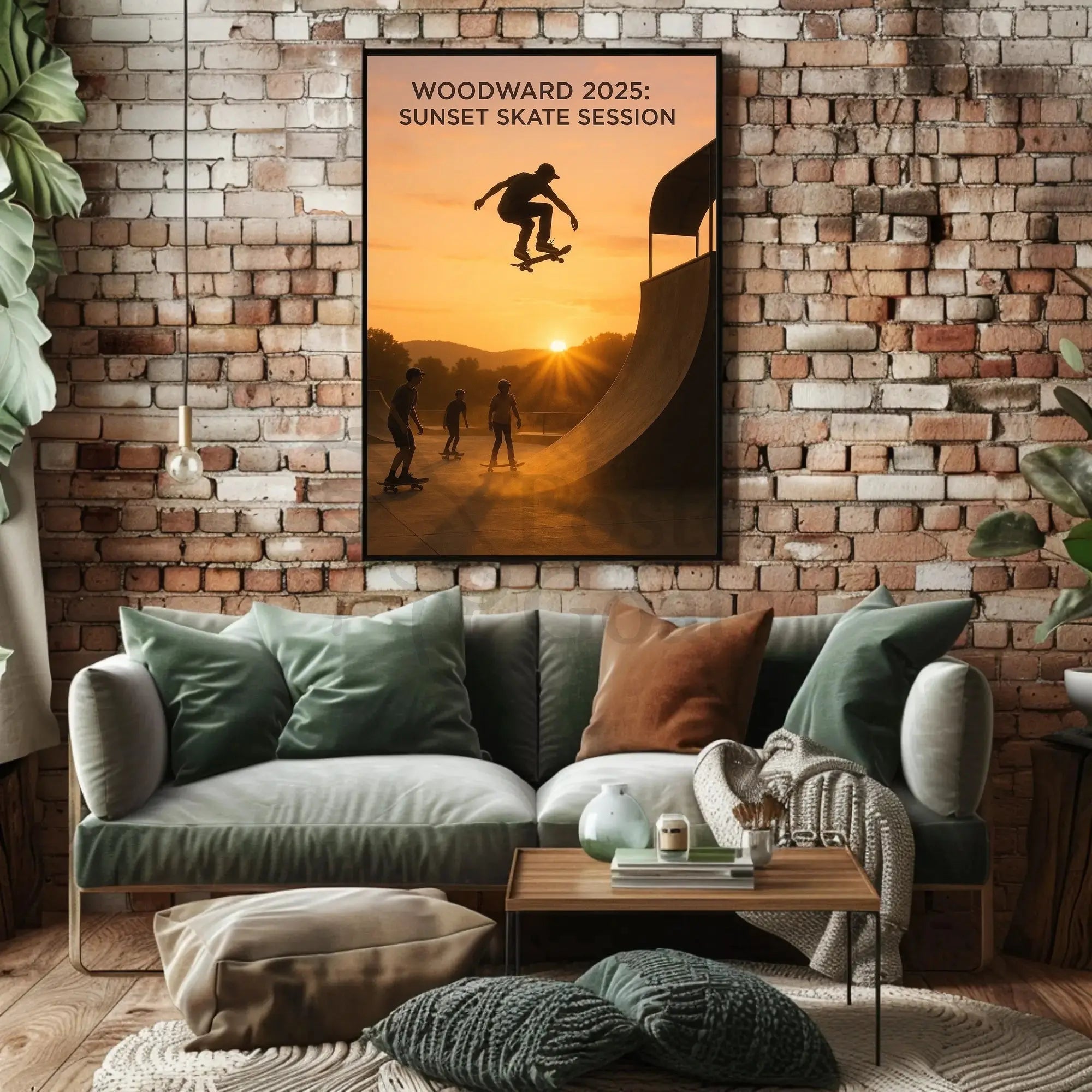 Sunset Skateboarding Adventure at Woodward 2025 - Sports Poster PosterGoat
