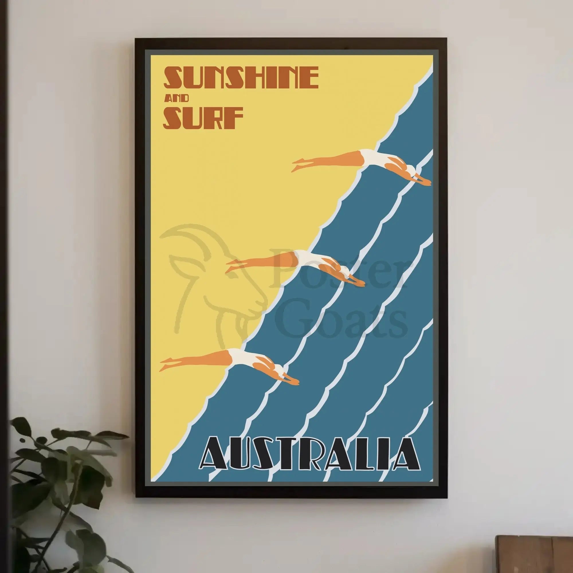 Sunshine and Surf: Vintage Australia Travel Poster PosterGoat