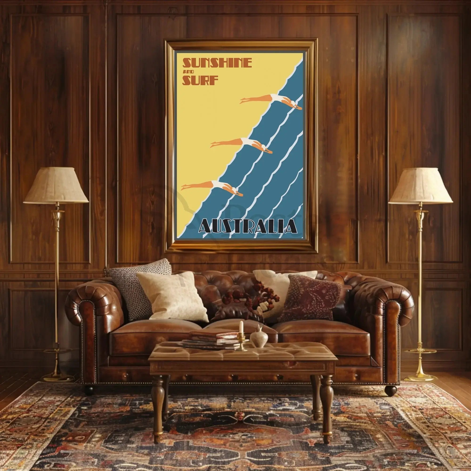 Sunshine and Surf: Vintage Australia Travel Poster PosterGoat