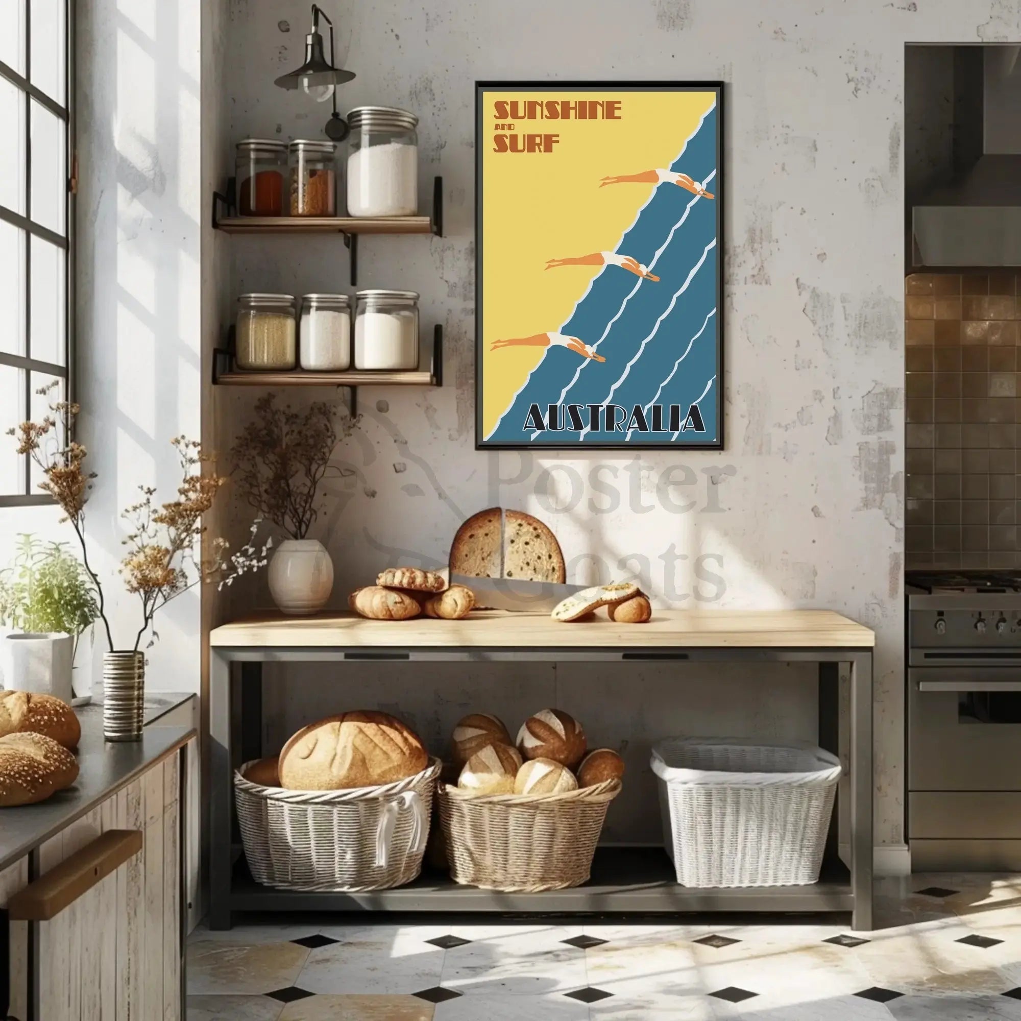 Sunshine and Surf: Vintage Australia Travel Poster PosterGoat