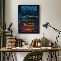 Supermarine Spitfire Victory Poster Wall Art PosterGoat