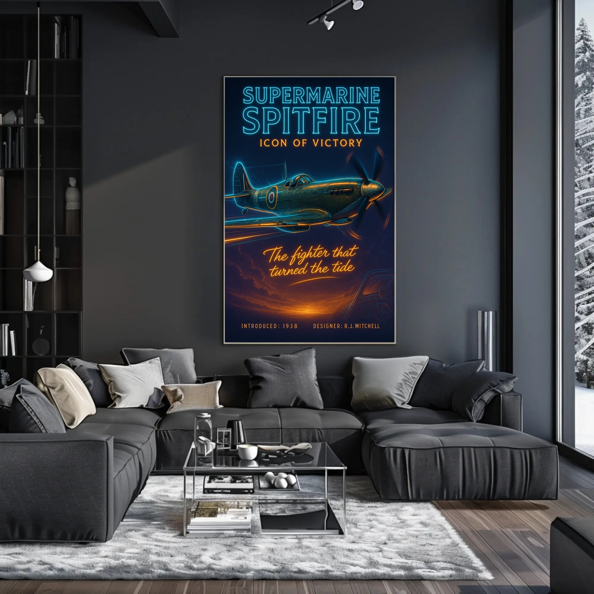 Supermarine Spitfire Victory Poster Wall Art PosterGoat