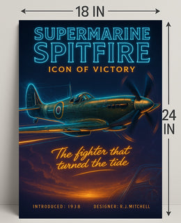 Supermarine Spitfire Victory Poster Wall Art PosterGoat