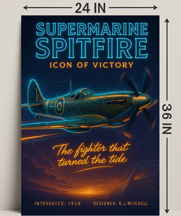 Supermarine Spitfire Victory Poster Wall Art PosterGoat