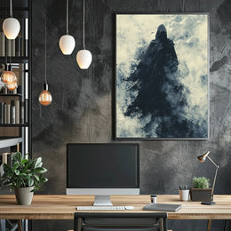 Supernatural Hooded Figure with Bats Artistic or Pop Culture Poster PosterGoat