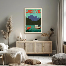 Suriname Ecotourism Adventure Poster: Vintage Travel Poster PosterGoat