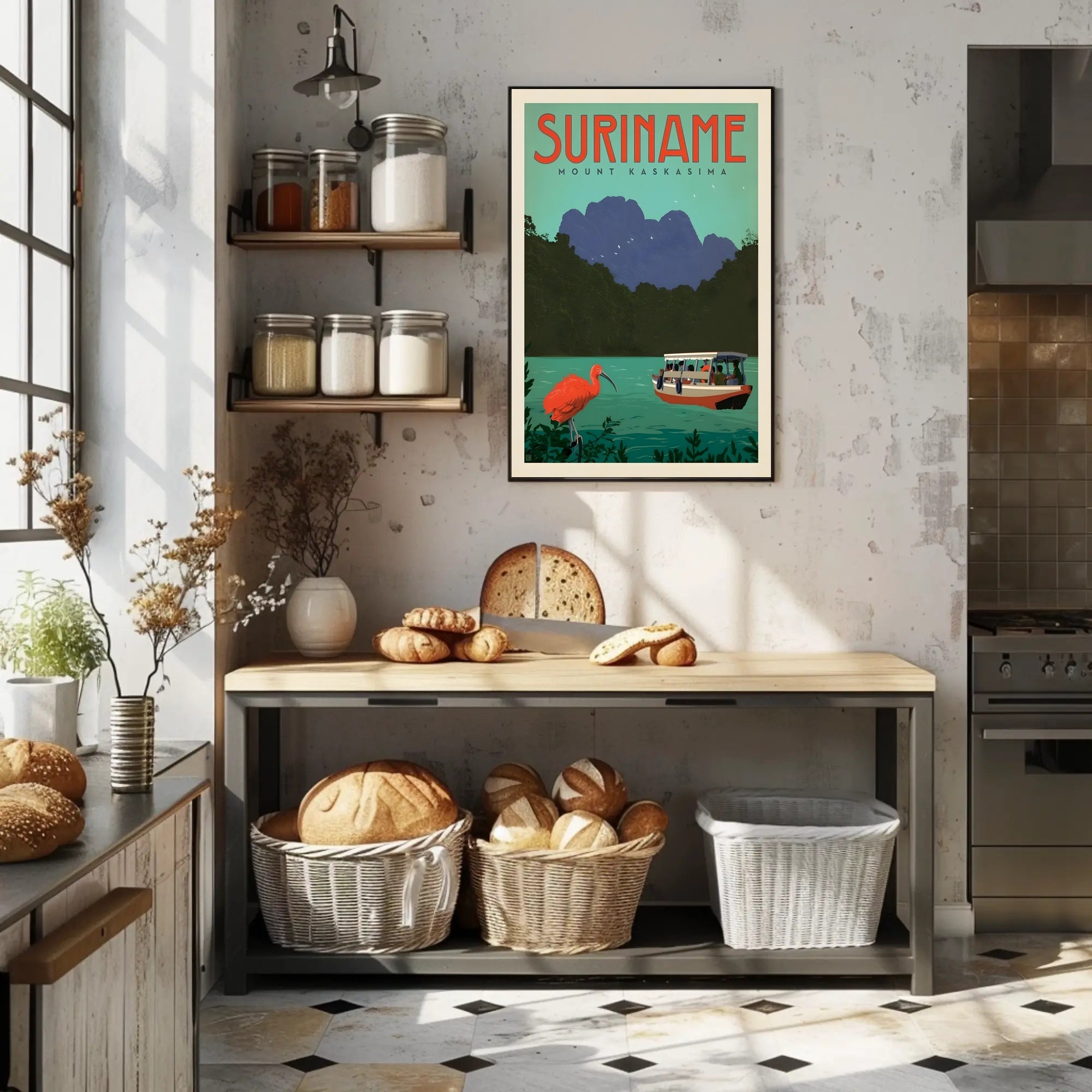 Suriname Ecotourism Adventure Poster: Vintage Travel Poster PosterGoat
