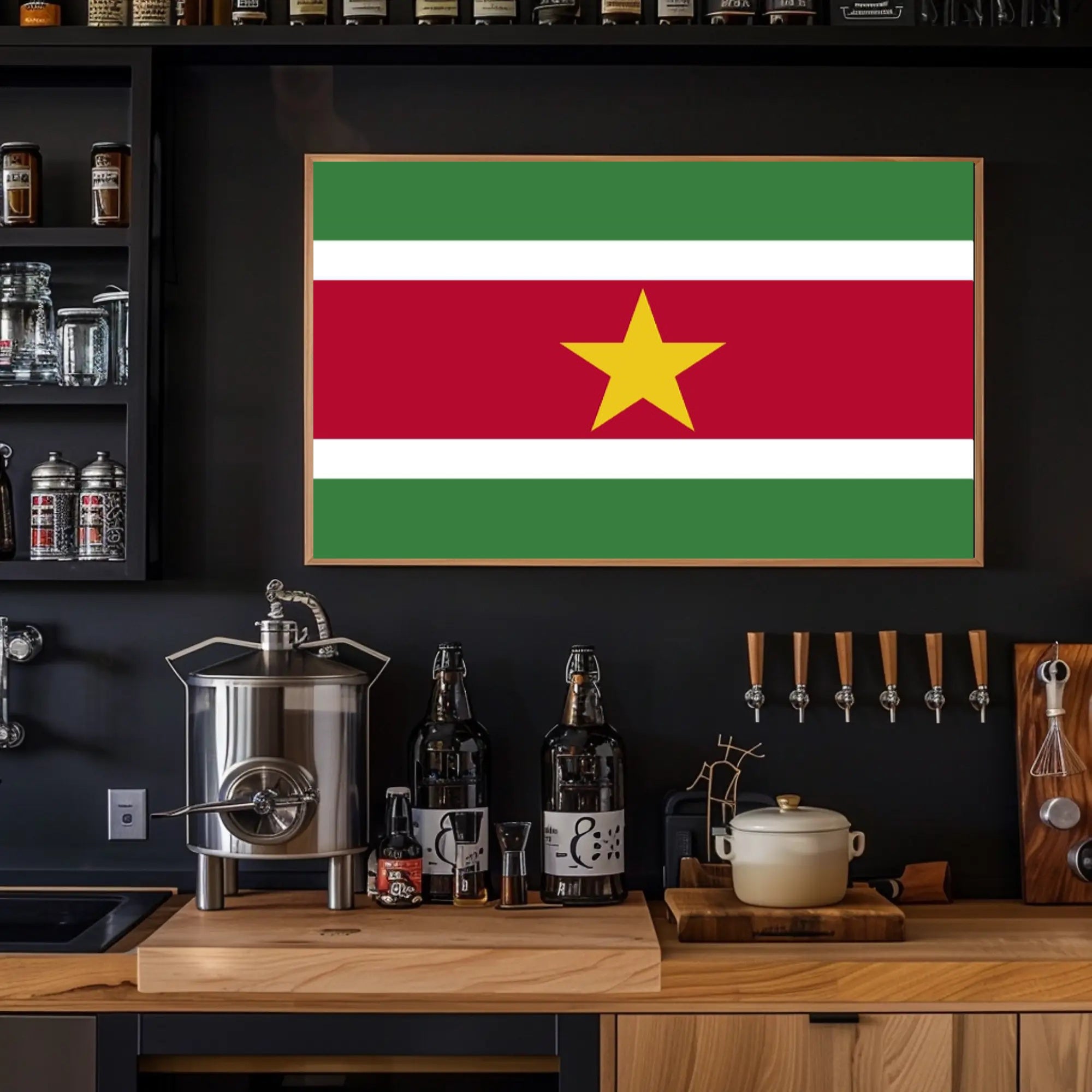 Suriname National Flag Patriotic Art Country Flag Poster PosterGoat