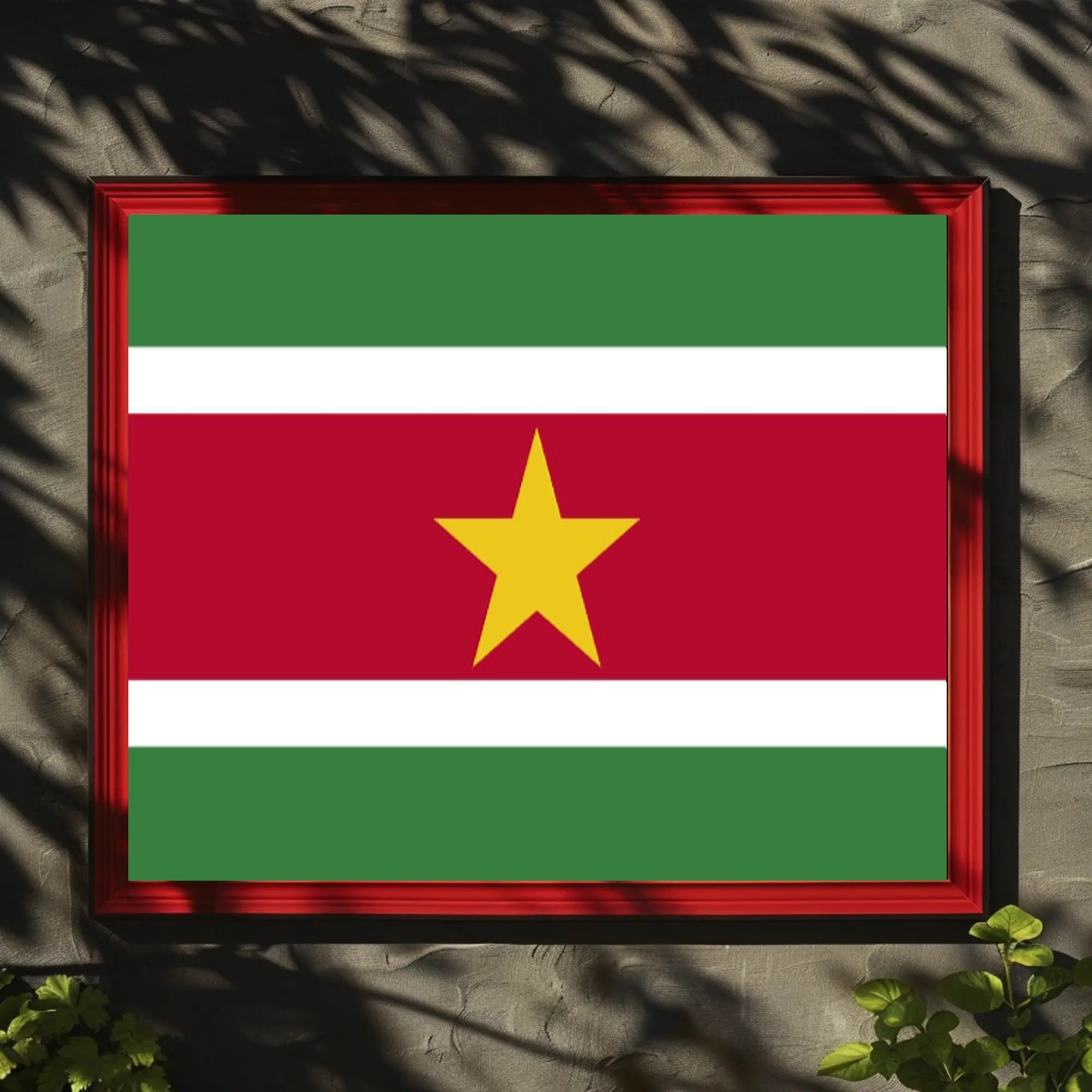 Suriname National Flag Patriotic Art Country Flag Poster PosterGoat