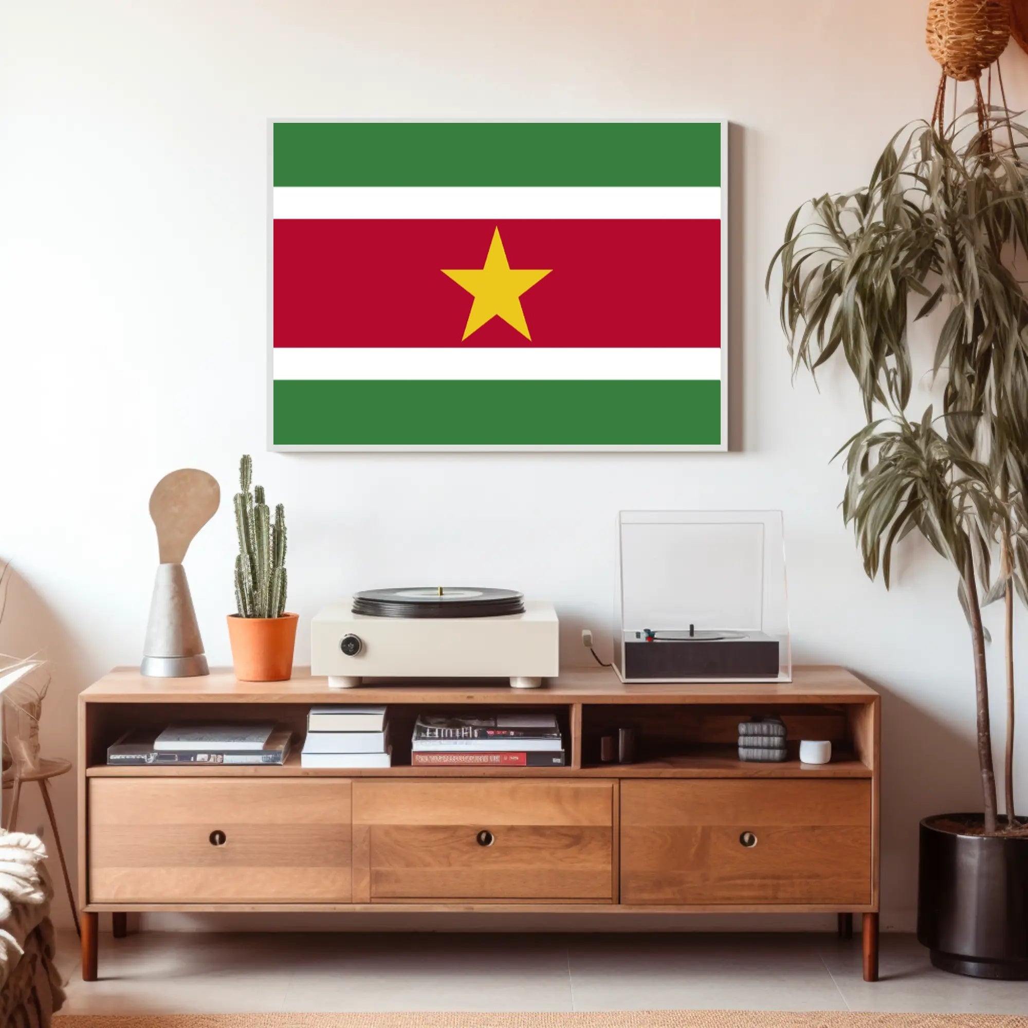 Suriname National Flag Patriotic Art Country Flag Poster PosterGoat