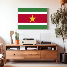 Suriname National Flag Patriotic Art Country Flag Poster PosterGoat