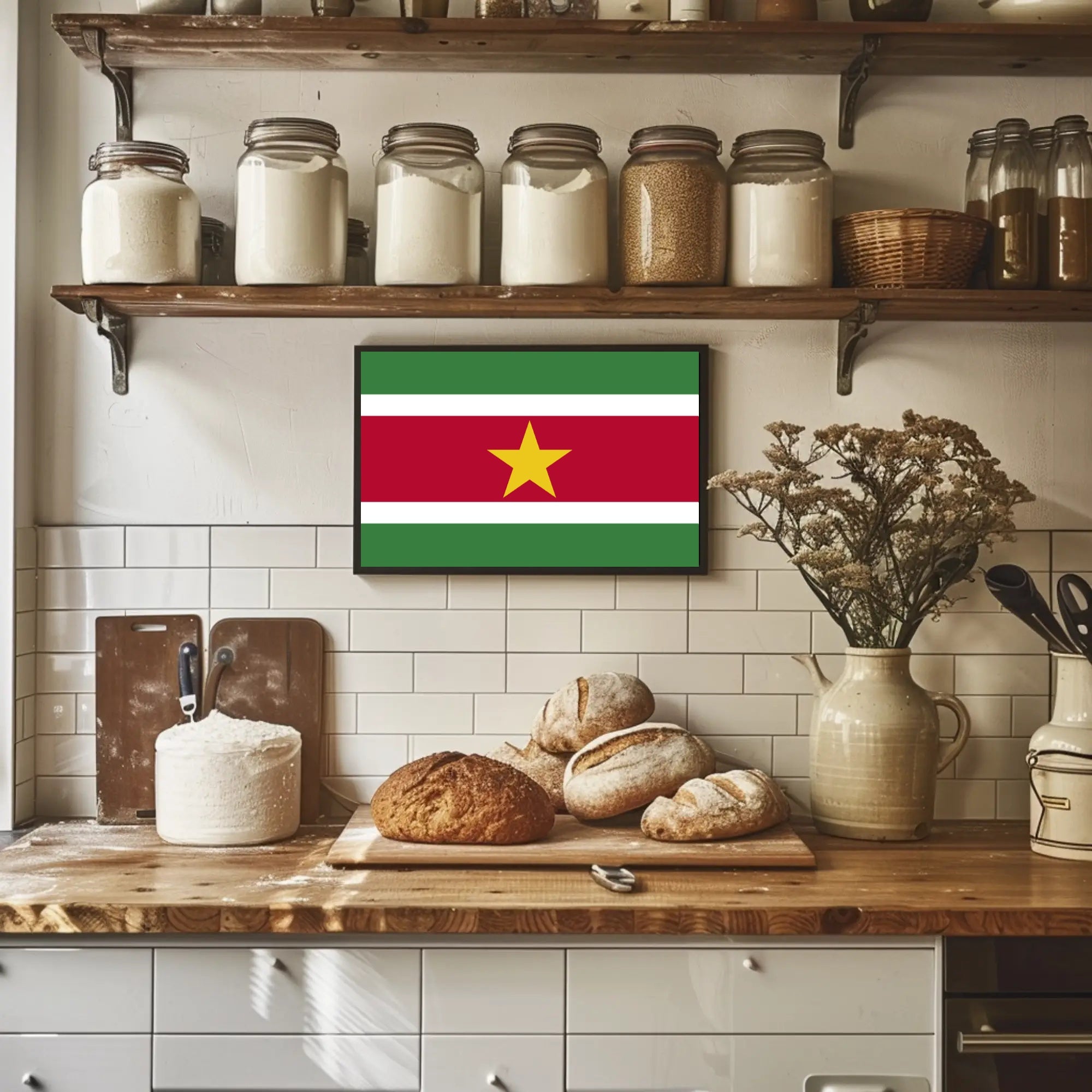 Suriname National Flag Patriotic Art Country Flag Poster PosterGoat