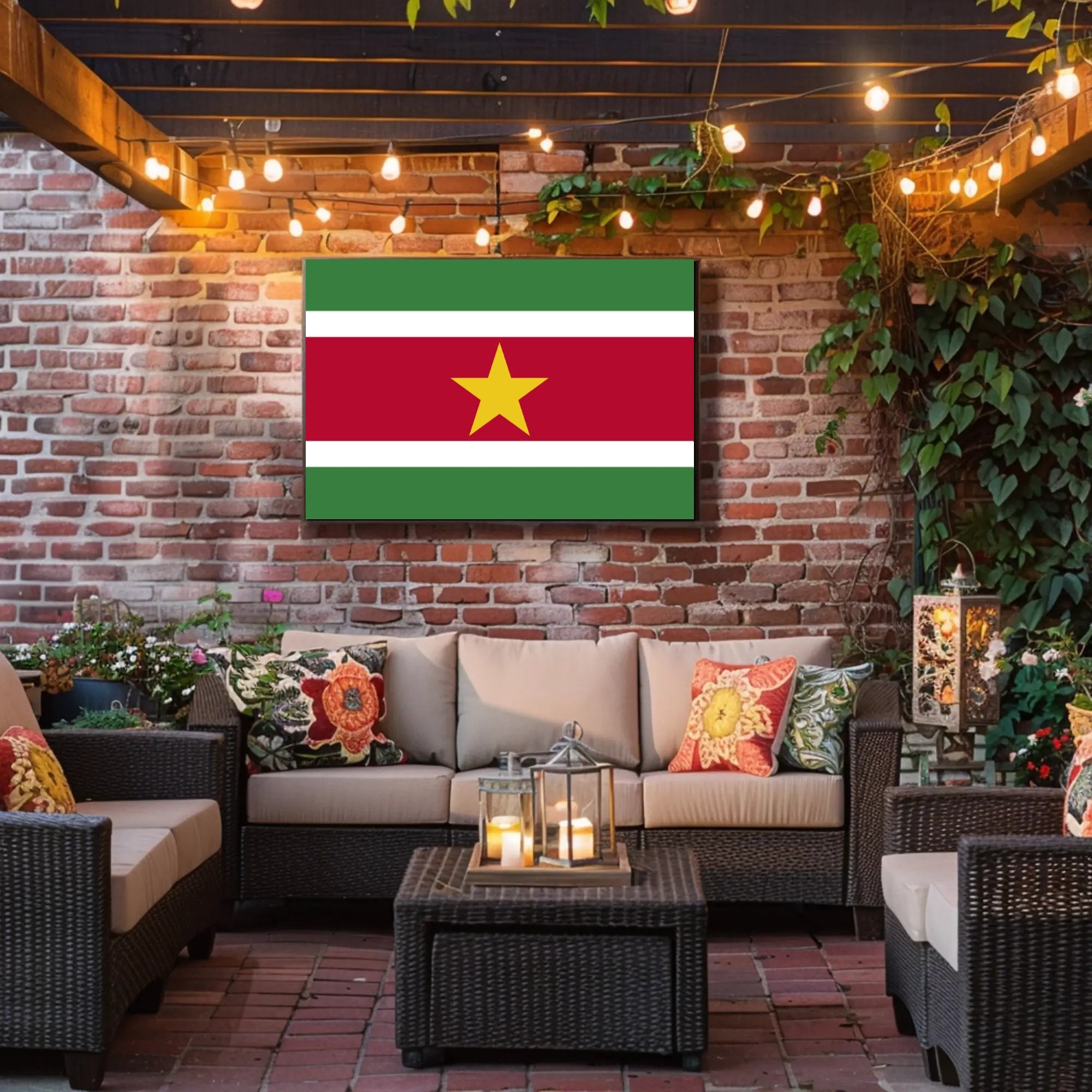 Suriname National Flag Patriotic Art Country Flag Poster PosterGoat