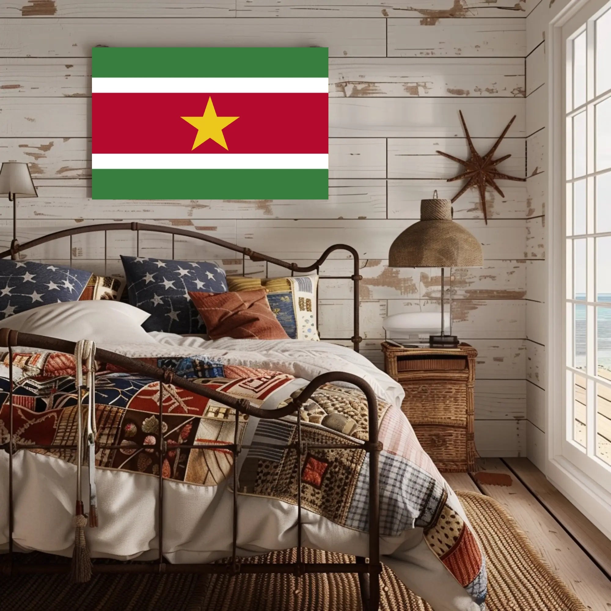 Suriname National Flag Patriotic Art Country Flag Poster PosterGoat