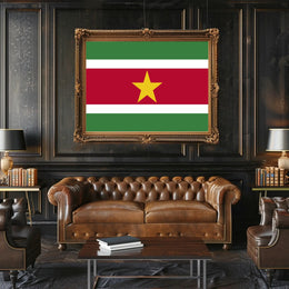 Suriname National Flag Patriotic Art Country Flag Poster PosterGoat