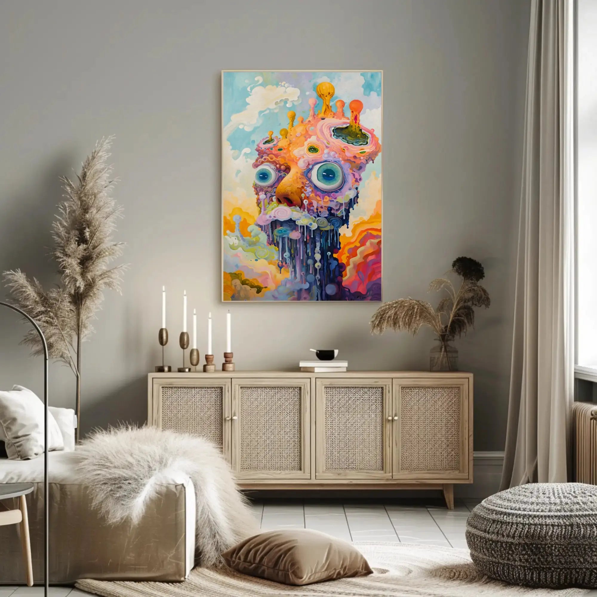 Surreal Abstract Fantasy with Vivid Colors Artistic Poster PosterGoat