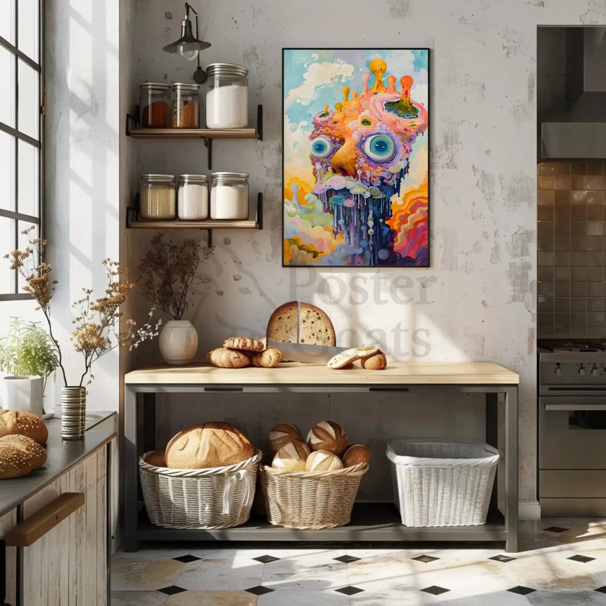 Surreal Abstract Fantasy with Vivid Colors Artistic Poster PosterGoat