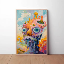 Surreal Abstract Fantasy with Vivid Colors Artistic Poster PosterGoat