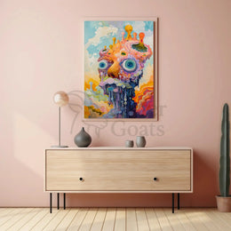 Surreal Abstract Fantasy with Vivid Colors Artistic Poster PosterGoat