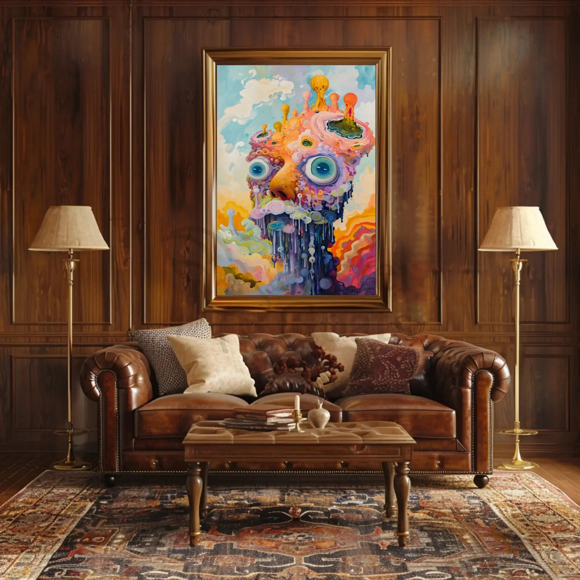 Surreal Abstract Fantasy with Vivid Colors Artistic Poster PosterGoat