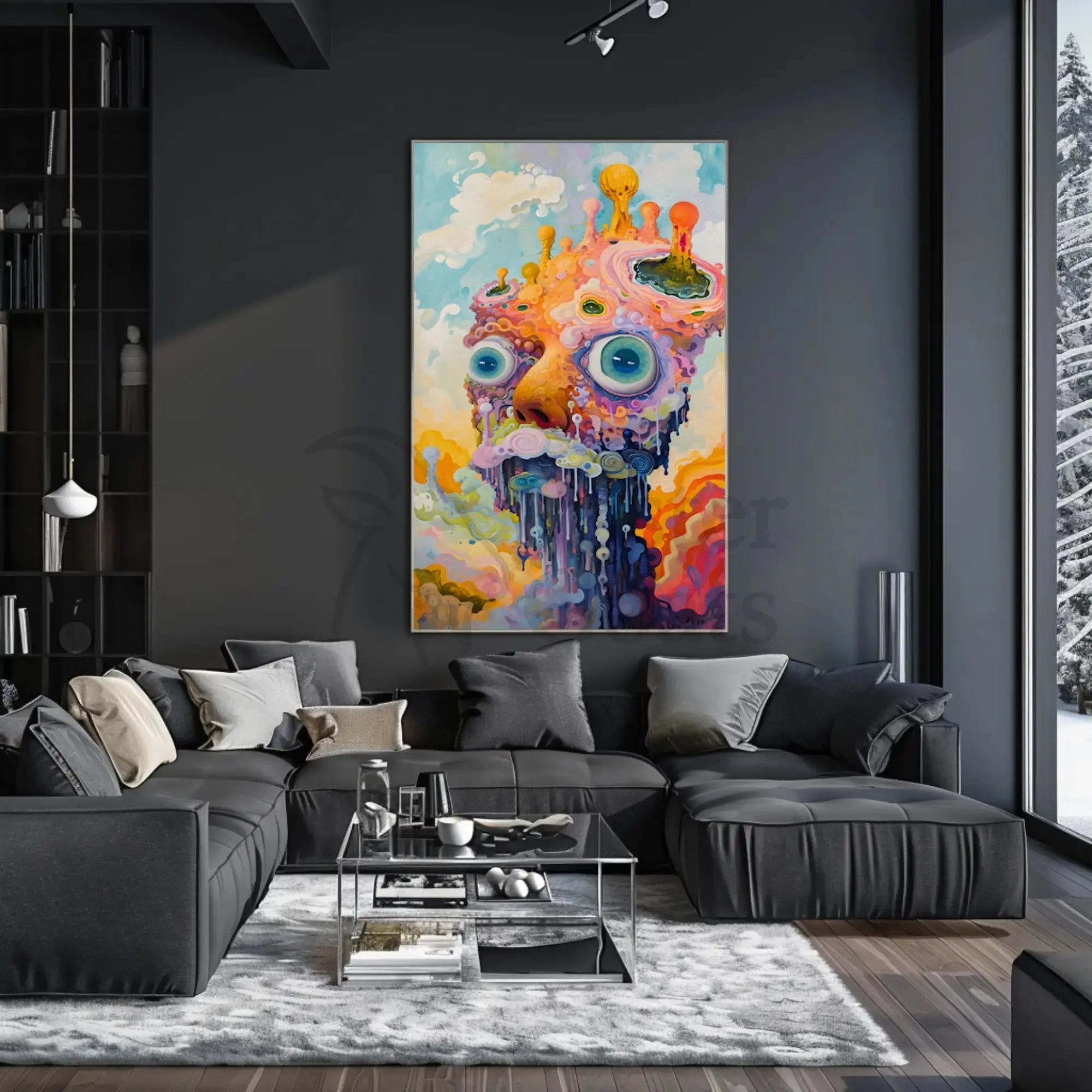 Surreal Abstract Fantasy with Vivid Colors Artistic Poster PosterGoat