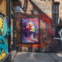 Surreal Cosmic Face Art Print Abstract, Artistic, or Pop Culture Poster PosterGoat