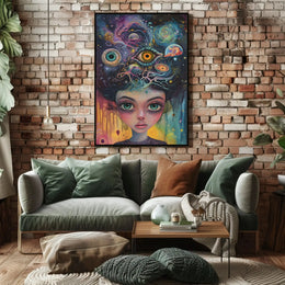 Surreal Cosmic Mind Exploration Artistic Poster PosterGoat