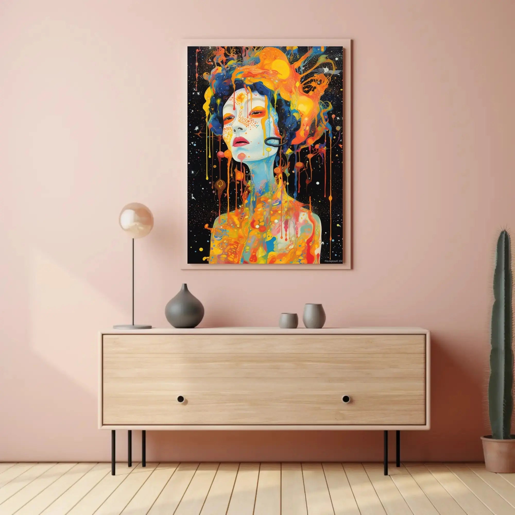 Surreal Cosmic Portrait Abstract, Artistic, or Pop Culture Poster PosterGoat