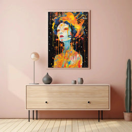 Surreal Cosmic Portrait Abstract, Artistic, or Pop Culture Poster PosterGoat