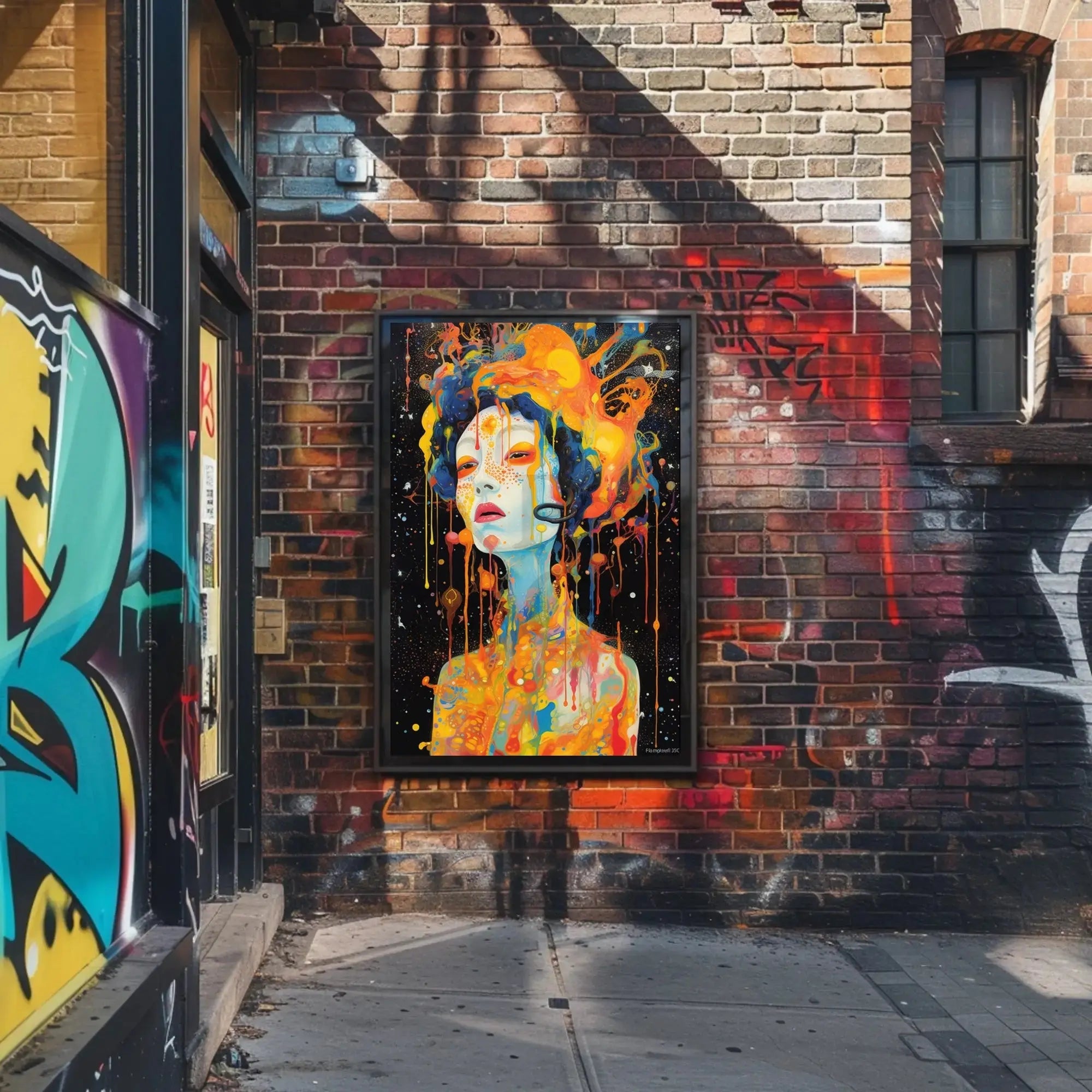Surreal Cosmic Portrait Abstract, Artistic, or Pop Culture Poster PosterGoat