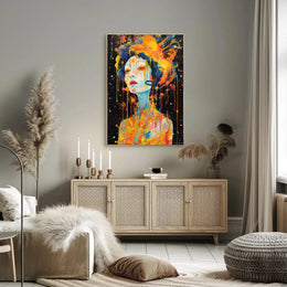 Surreal Cosmic Portrait Abstract, Artistic, or Pop Culture Poster PosterGoat