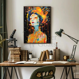 Surreal Cosmic Portrait Abstract, Artistic, or Pop Culture Poster PosterGoat