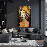 Surreal Cosmic Portrait Abstract, Artistic, or Pop Culture Poster PosterGoat