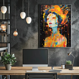 Surreal Cosmic Portrait Abstract, Artistic, or Pop Culture Poster PosterGoat