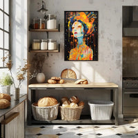 Surreal Cosmic Portrait Abstract, Artistic, or Pop Culture Poster PosterGoat