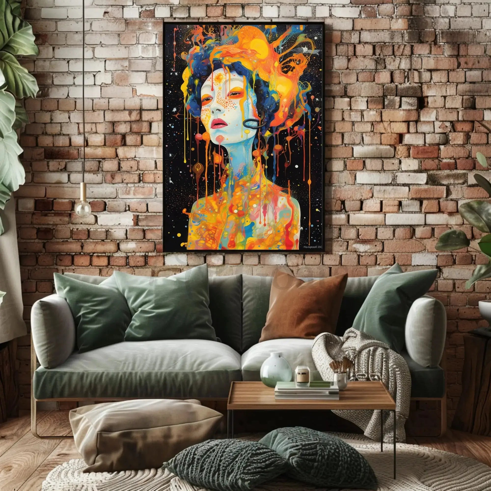 Surreal Cosmic Portrait Abstract, Artistic, or Pop Culture Poster PosterGoat